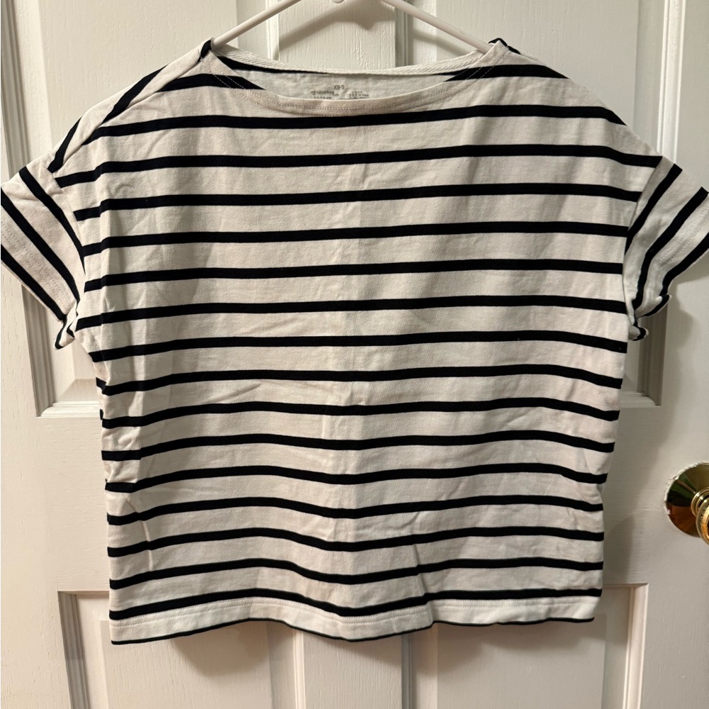 Muji Navy& White Boxy T-Shirt
